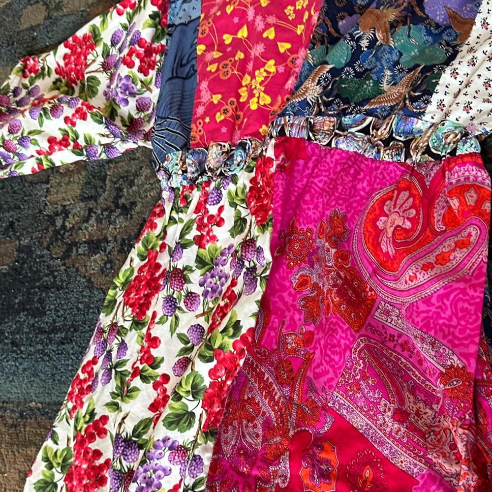 Floral Patchwork Dress - Multicolor - image 4